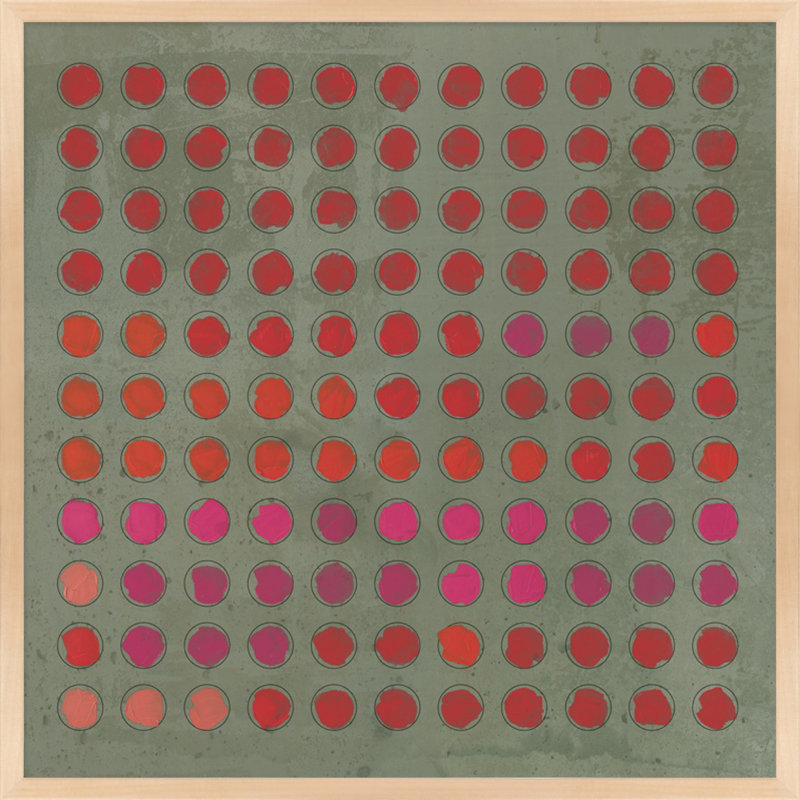 Squared Circles 4 Painting by Jacques Pilon, Maple Wood, 16" H x 16" W x 1.25" D