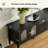 Spacious smooth TV stand solid wood-106616661