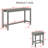 59" W Bar Table Set With Power Outlet, 3 Cushioned Stools-1285243957