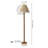 Wren 61.5" Modern Rustic Bobbin Pleated Paper Shade/Resin LED Floor Lamp