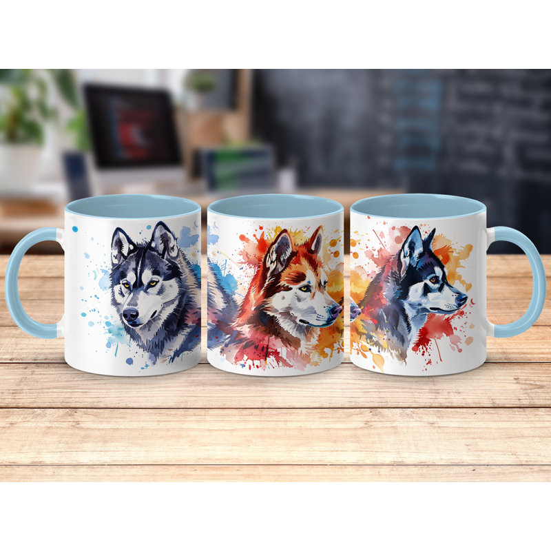 Ceramic Coffee Mug, Light Blue