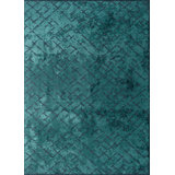 Rapture Teal Abstract Luxury Area Rug