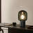 Bruce LED Table Lamp with Cement Base and Textured Glass Dome