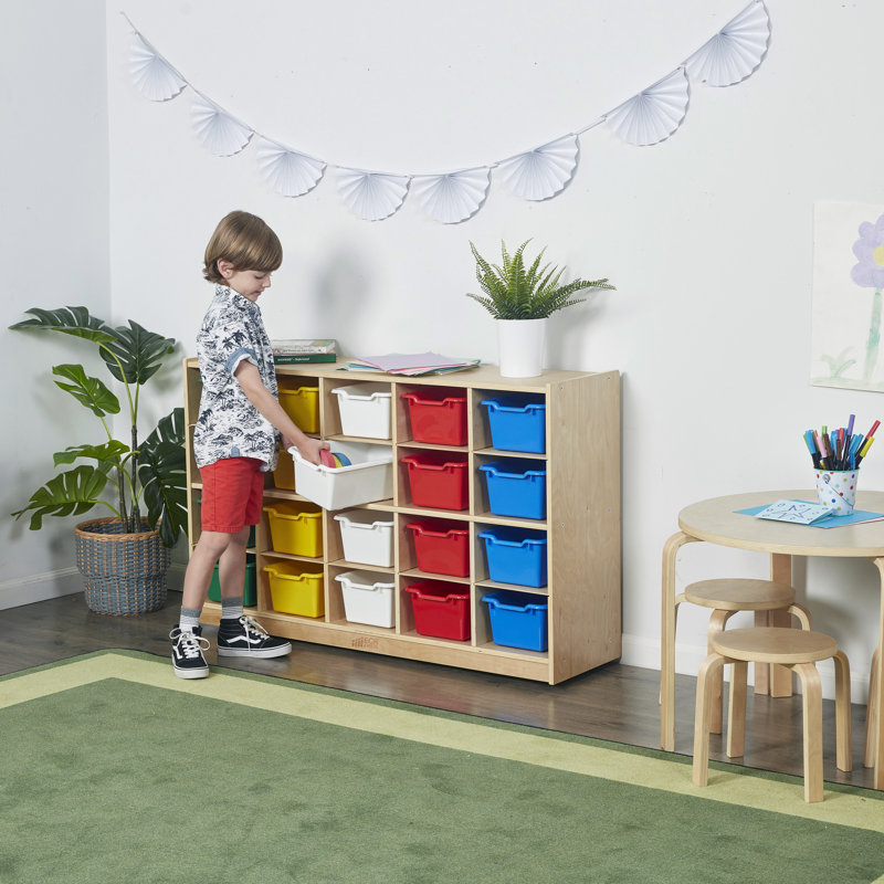 20 bacs de rangement en plastique ECR4Kids, Multicolore