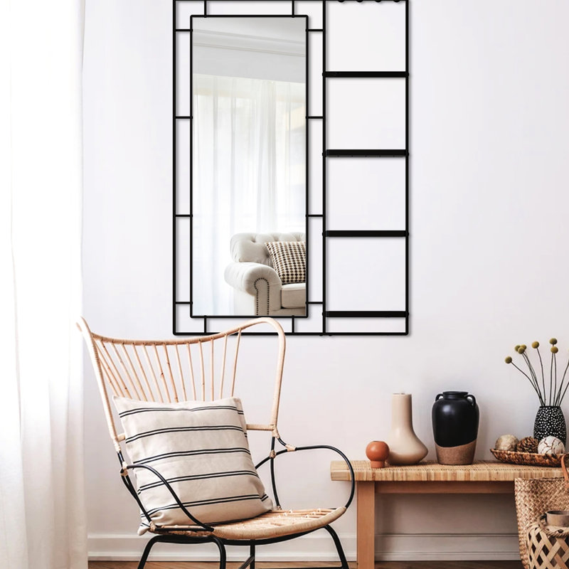 Miroir de salle de bain 30 x 44 avec support fonctionnel