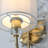 Crystal Wall Sconce with 2-Tier Shade
