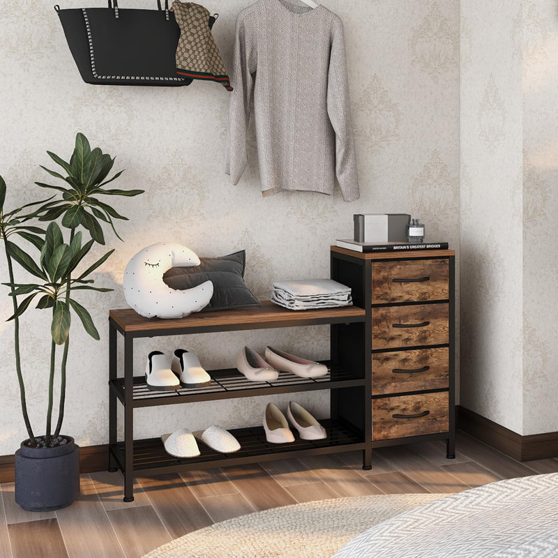 6 Pair Shoe Storage Bench