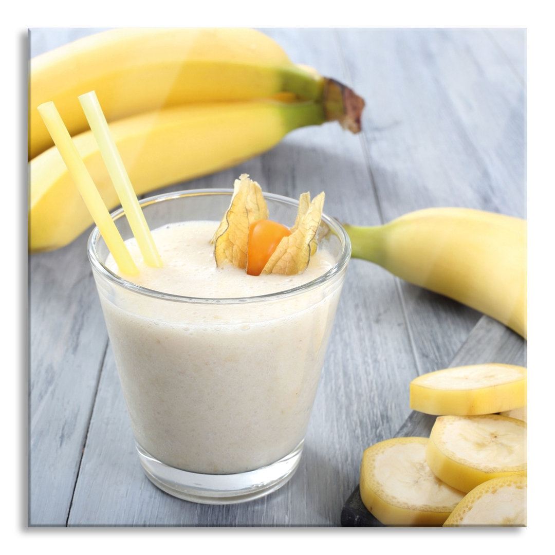 Glasbild Verführerischer Bananen-Milchshake