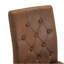 Chaise de salle à manger 4 pièces en tissu brun: ergonomique avec dossier à boucle, hauteur de 35 pouces, pieds en métal noyer, alliant confort et texture. Convient aux restaurants, salles de banquet, etc.