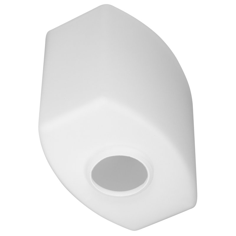 Abat-jour rectangulaire en verre 4,4 po H