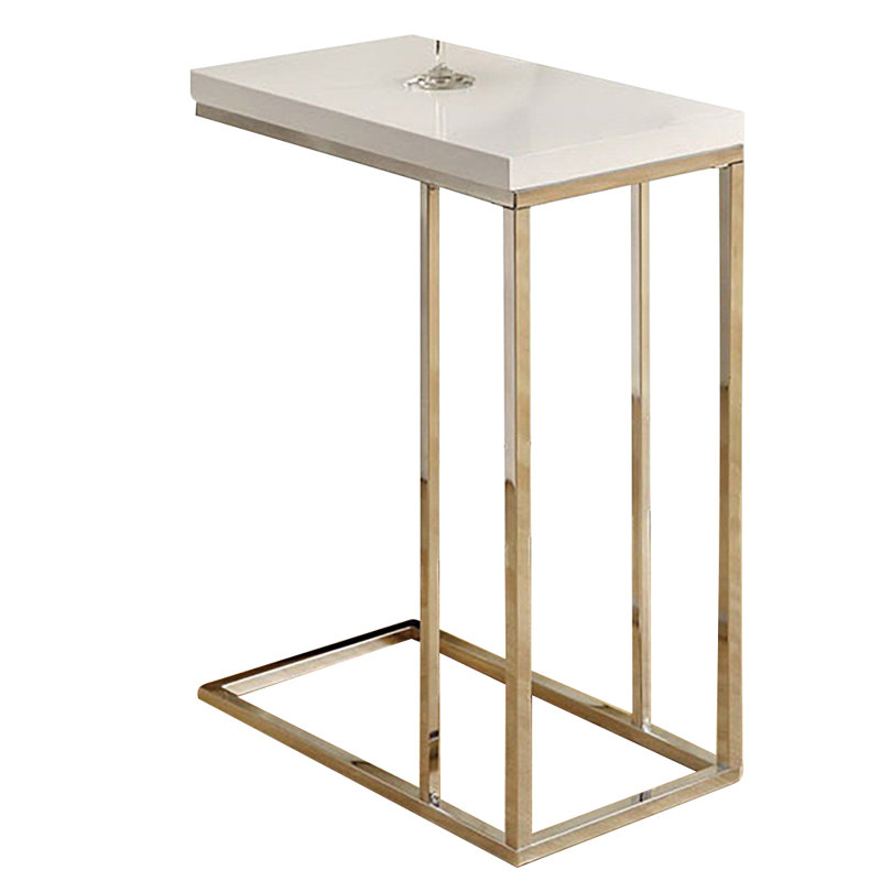 Table de bout en C Cateena, Blanc / Doré