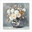 Vase en verre de chrysanthème, art mural sur toile, décor de salle de bain de style champêtre, impressions botaniques de campagne rétro pour la maison