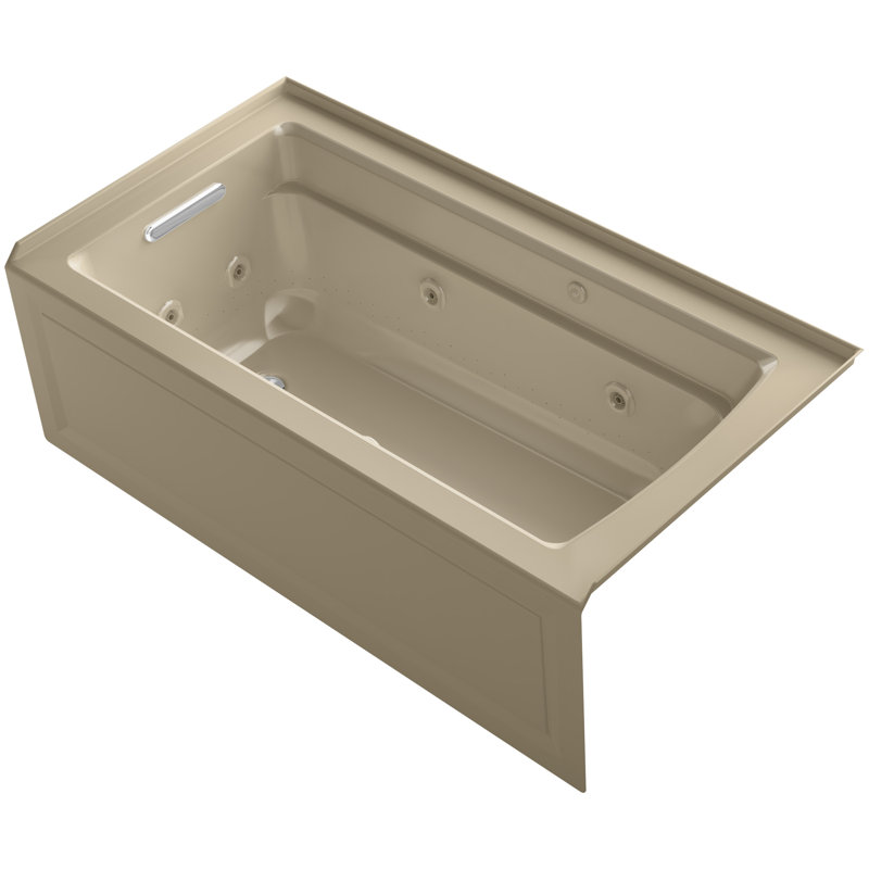 Archer 60" x 32" Alcove/Tile in Combination Bathtub, Cashmere, Left