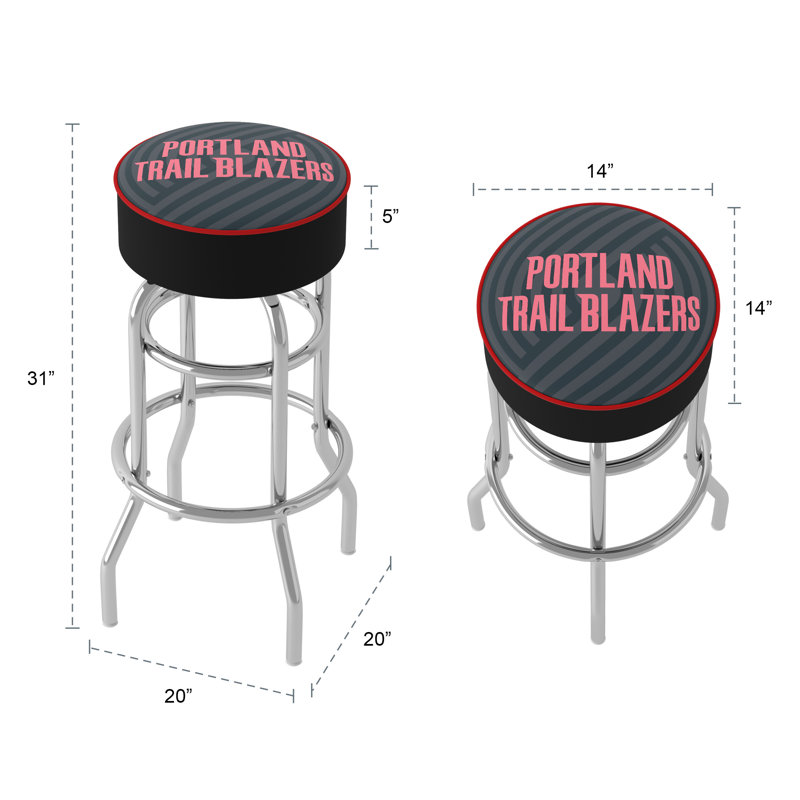 Swivel Upholstered Counter Stool with Metal Frame