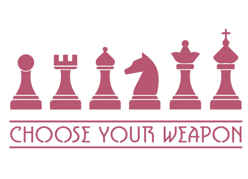 Décalcomanie murale armes chess, H 23 po x l 45 po x P 0,01 po, Rouge à lèvres