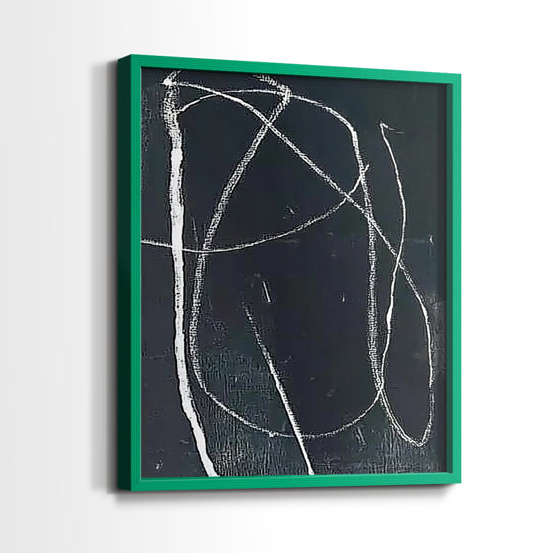 "ABSTRACT Series DCXIX" par J Paul, Noir, noir, noir, noir, H 21 po x l 17 po