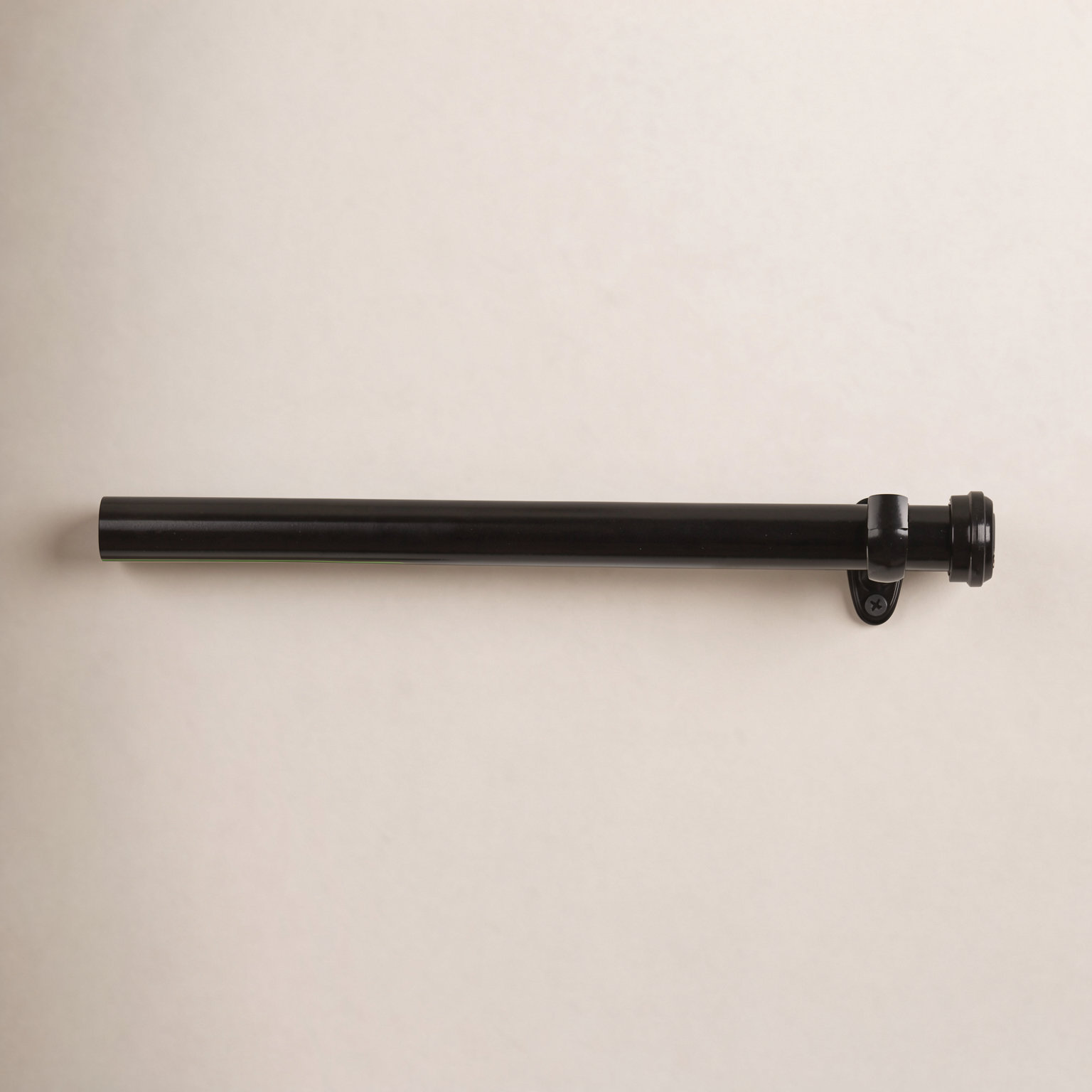 Linc Metal Single Curtain Rod, 72"-144" W, Dark Espresso