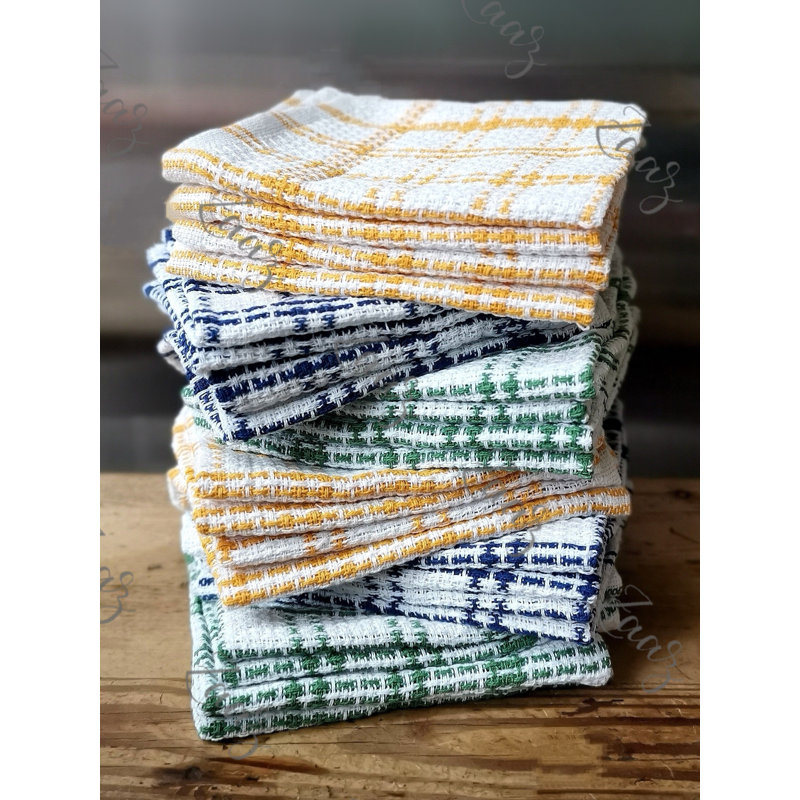 Cotton Jacquard Dish Cloth Kitchen Towel, Green