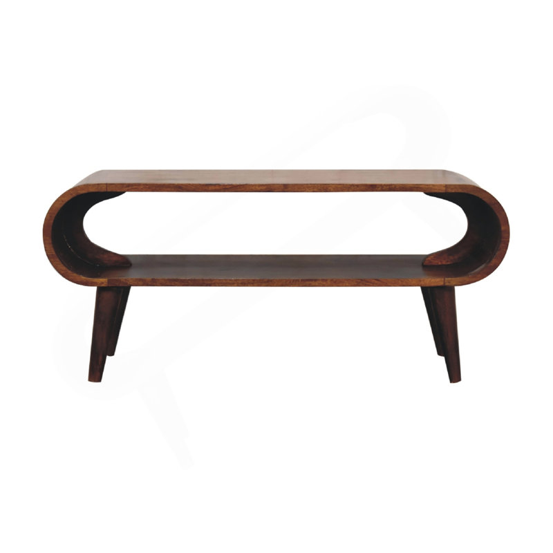 Table basse en bois massif de style nordique brun Amaya