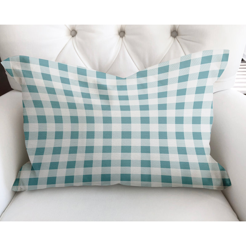  Housse et insert de coussin rectangulaire en coton Margot, Turquoise