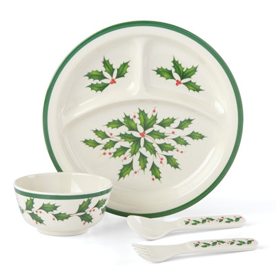 Lenox Holiday Children's 4-Piece Melamine Place Setting Set, Service for 1