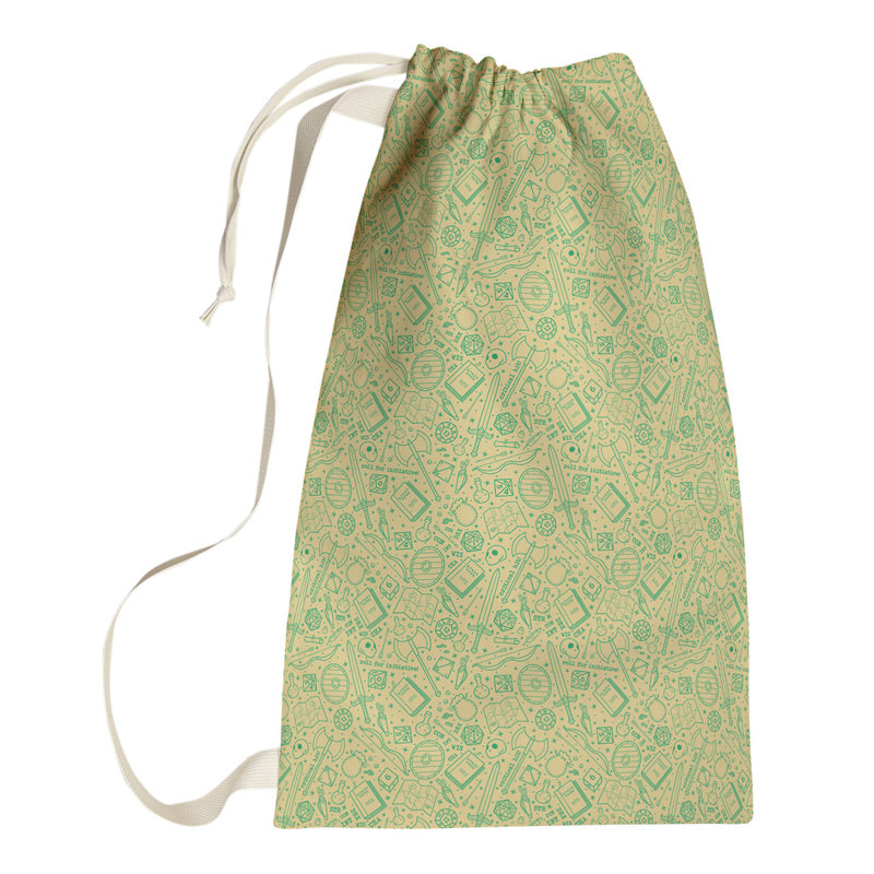 Leffel Laundry Hamper with Handles, Small ( 64" H x 20" W x 1.5" D), Yellow/Green