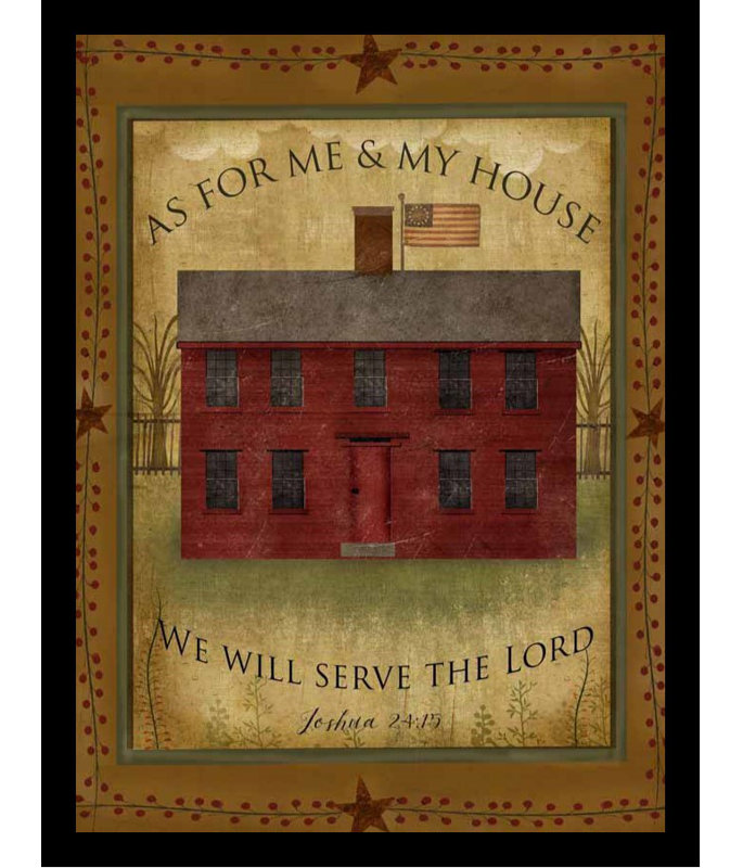«Primitive House Poster», impression encadrée, H 16 po x l 12 po x P 1 po
