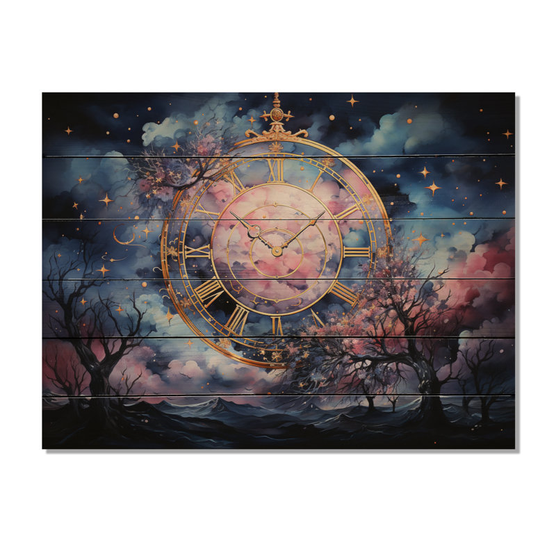 Astrologie astrologique étoilée I sur bois, H 10 po x l 20 po x P 0,78 po