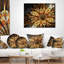 Coussin imprimé floral doré-30727862-30727866