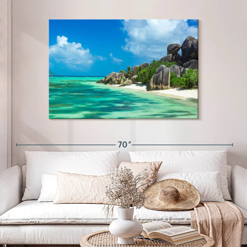 Gillard Seychelles, île de La Digue, H 32 po x l 48 po