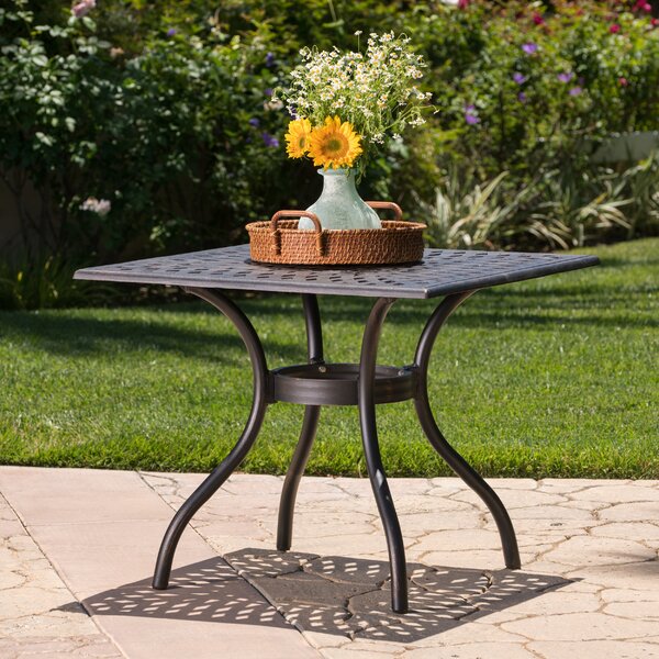 Fleur De Lis Living Agawam Metal Outdoor Dining Table & Reviews | Wayfair