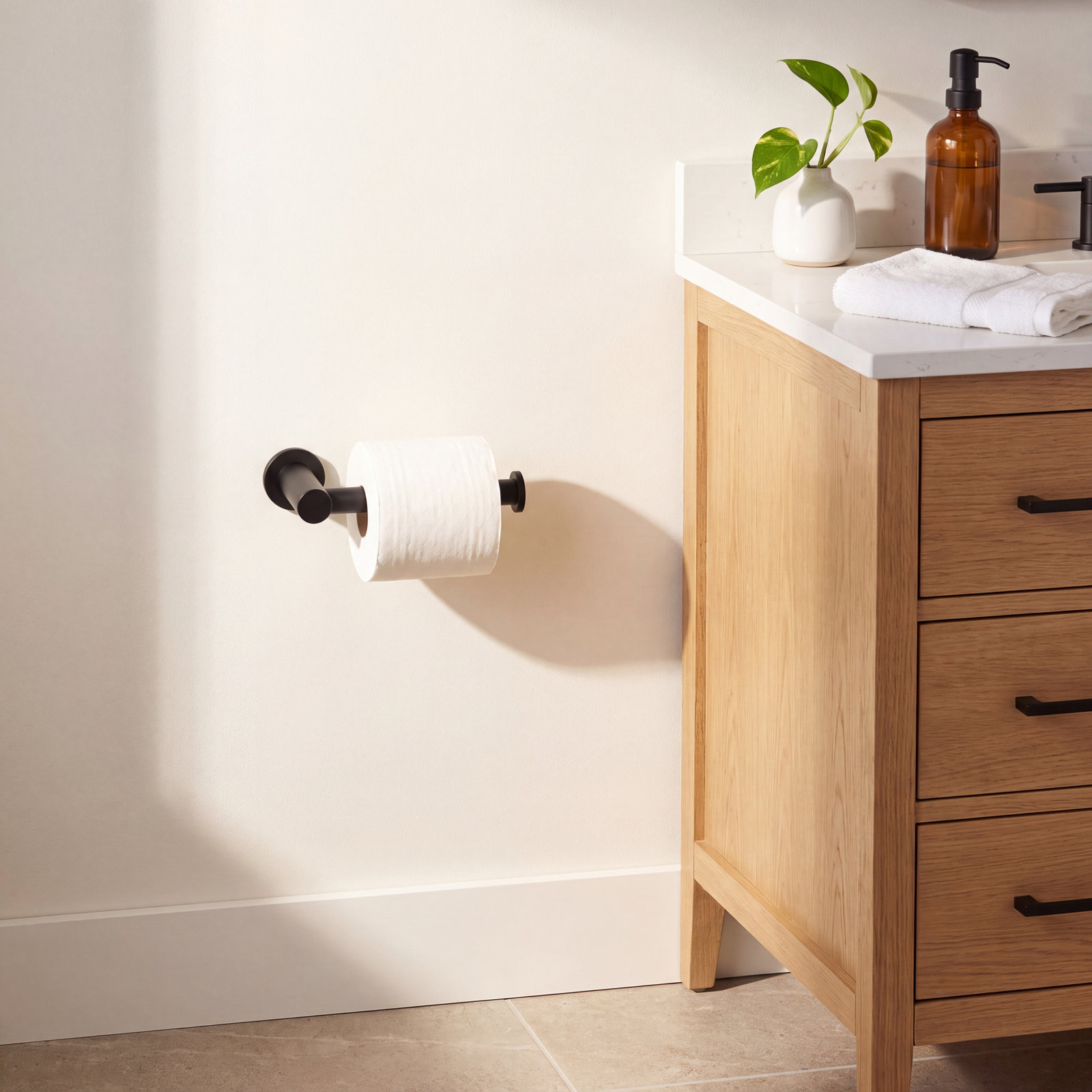 Hopewell Toilet Paper Holder, Flat Black