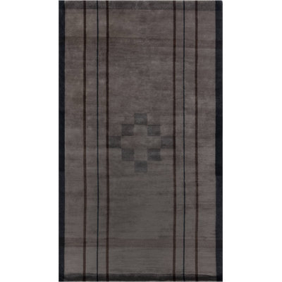 Modern One-of-a-Kind Rectangle 4'4" X 7'4" Hand Knotted Area Rug