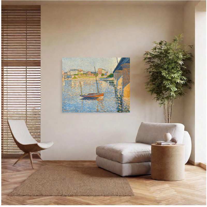 "Clipper", reproduction d'art sur toile 30 x 24, reproductions d'art classique de Paul Signac. Estampe numérique et art mural encadré de qualité musée.
