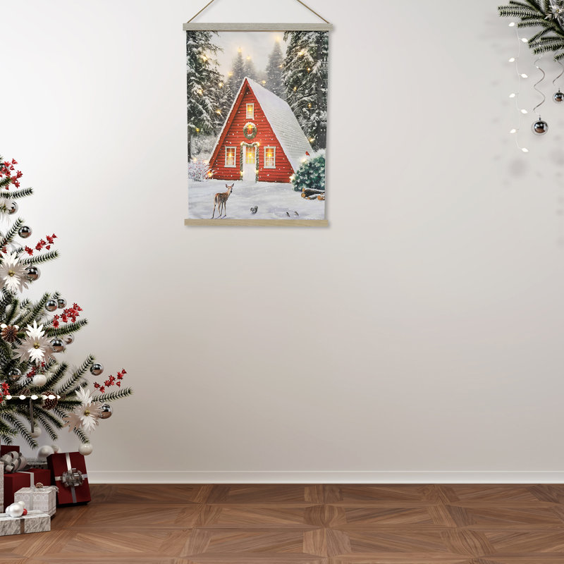 Luminaire suspendu DEL en tissu chalet
