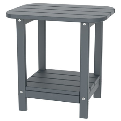 Sturdy Dual-Shelf HDPE Adirondack Side Table