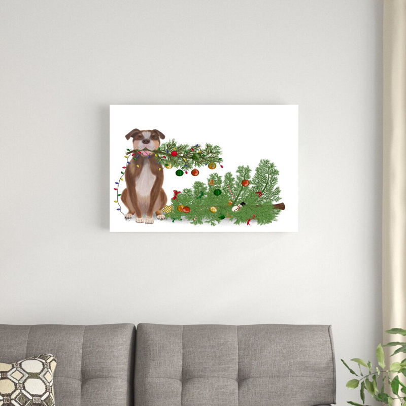 «Christmas Des - Broken Tree» par Fab Funky - impression sur toile tendue, H 20 po x l 30 po