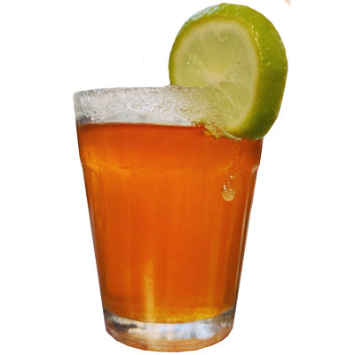 Accroche en carton de rhum et coke