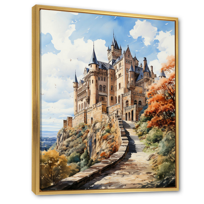 Château de Hohenzollern, Ealsworth, Allemagne, H 20 po x l 12 po x P 1 po, Cadre flottant doré