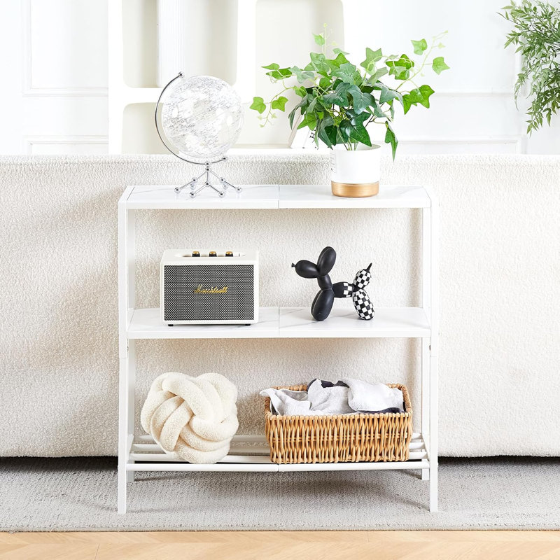 Console avec table coulissante et tablette ajustable