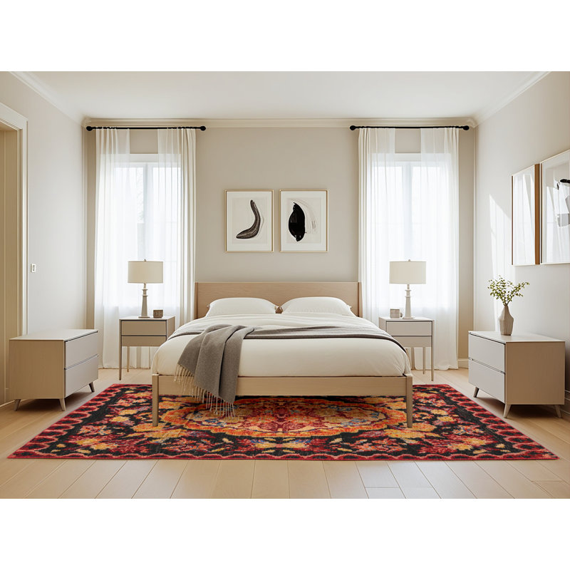 Tapis abstrait moderne 5243, Rectangle de 5 pi x 8 pi