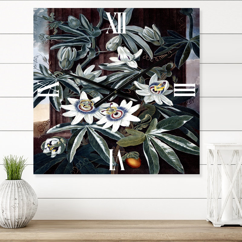 Horloge murale Fleurs I, Grand