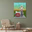 Art sur toile tendue avec Alcott Hill® Fab Funky Gallery: Westie Chopper and Sidecar-53941802