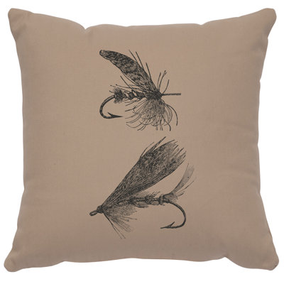 Coussin Wooded River Image - Mouches - Coton albâtre