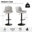 Tabouret de comptoir pivotant à hauteur réglable avec repose-pieds-105526882