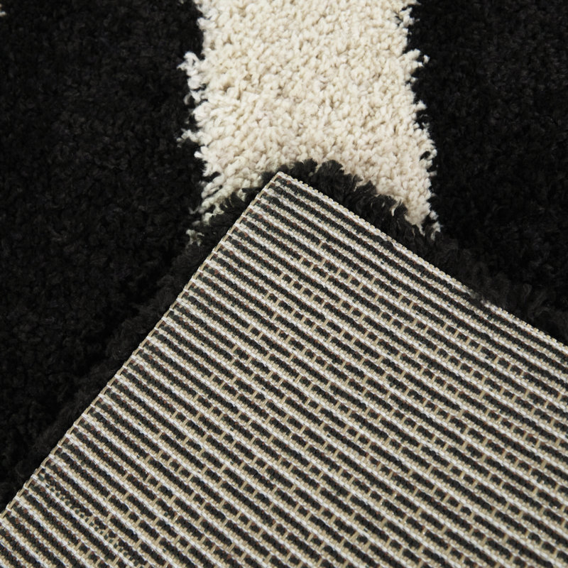 Tapis crème à motif géométrique moderne Elara, Rectangle 7 pi 10 po x 10 pi