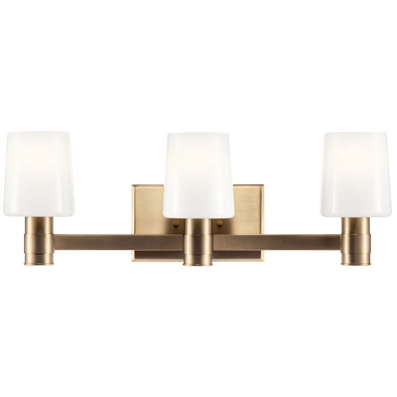 Éclairage pour meuble-lavabo 3 lumières Keison, Bronze champagne