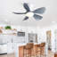 Petit ventilateur encastré 29 pales encastré 29 pales 5 lumières ABS réversibles avec lumière DEL à intensité variable-2032584996-2032584994