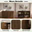 Buffet moderne cannelé avec tablettes réglables et poignées en métal-108189800
