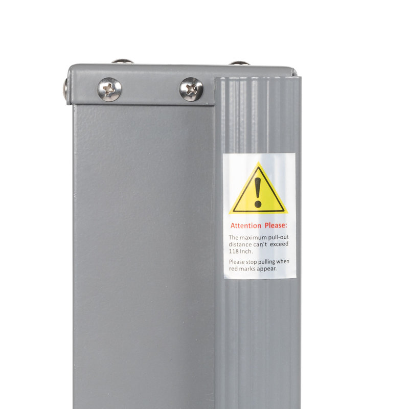 Paravent rétractable en composite, H 63 po x l 118,5 po x P 3,94 po, Gris foncé